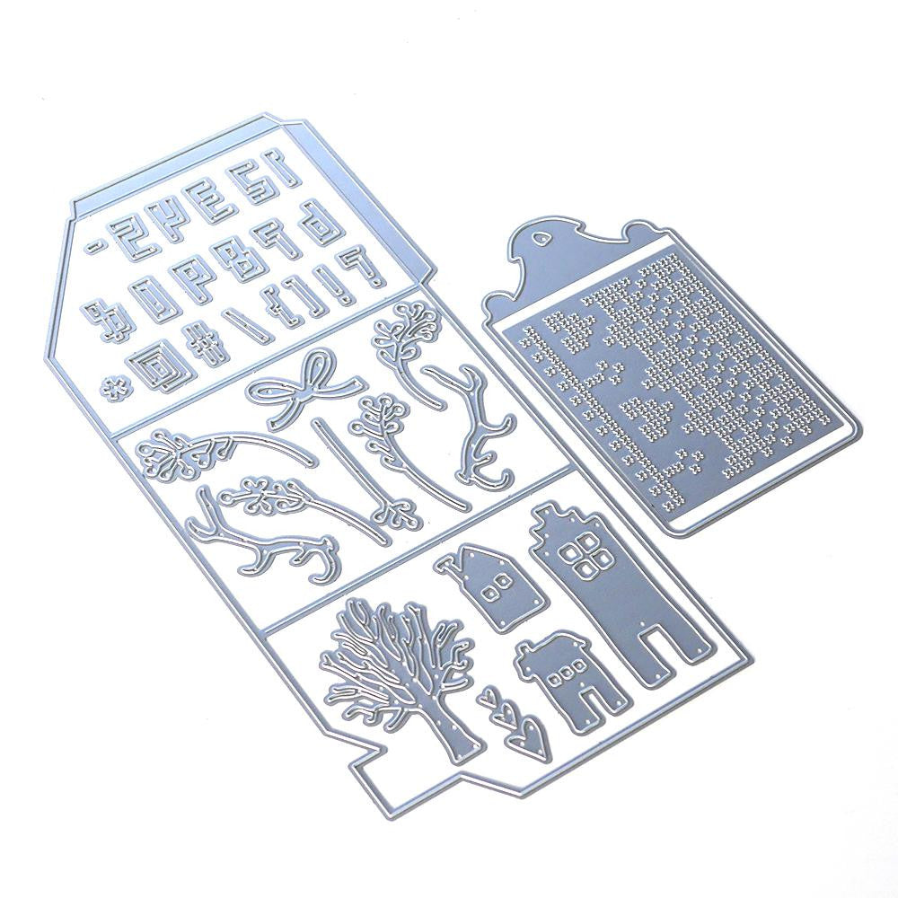 Elizabeth Craft Winter Home Pocket Die Set